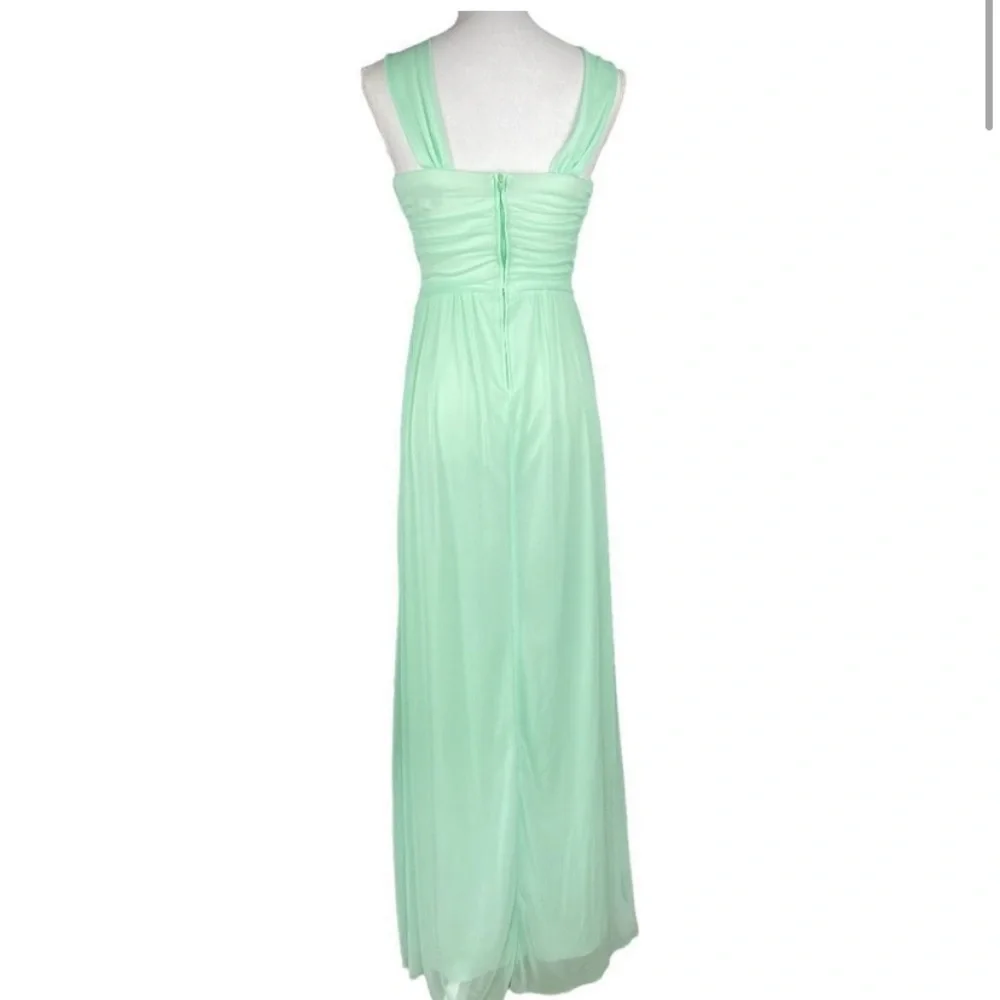 B Darlin Mint Green Formal Maxi Gown Size 4 - Picture 2 of 4